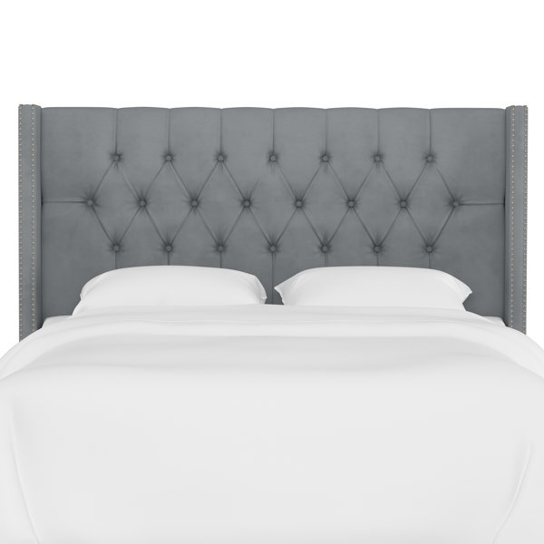Joss & Main Rhett Velvet Upholstered Wingback Headboard & Reviews Wayfair